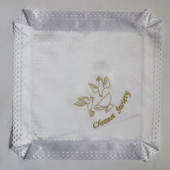 Szatka do chrztu - kwadratowa /Ptak wypalany Z