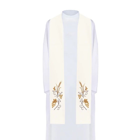Stuła haftowana (H-003/05/01) Eucharystyczna