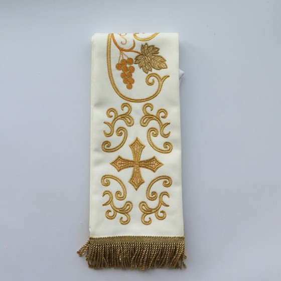 Stuła haftowana (K-234) Ornament /ecru