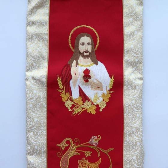 Ornat haftowany (K-745) Serce Pana Jezusa - zwykły