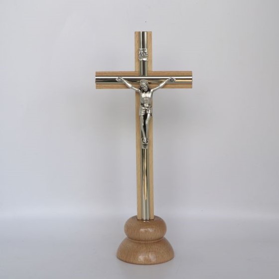 Krzyż drewniany z listwą - 19,5 cm (R) J