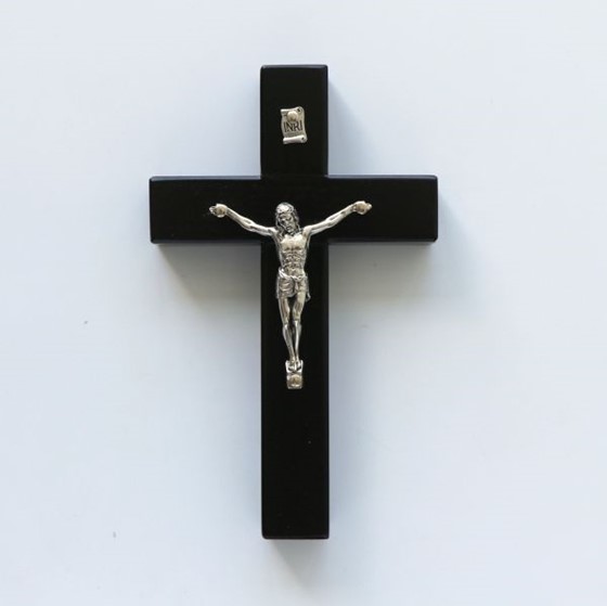 Krzyż wiszący - 14cm /czarny (OB4)