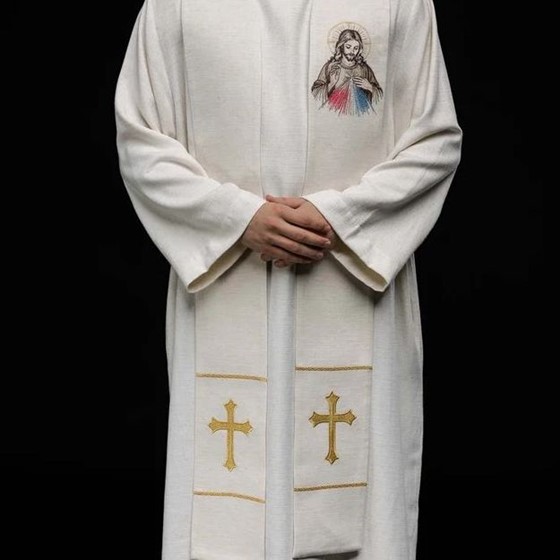 Stuła haftowana (H-010/05/49) Jezus Miłosierny