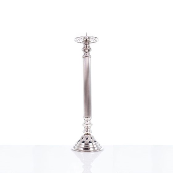 Lichtarz niklowany pojedyńczy - 40cm /J-P13