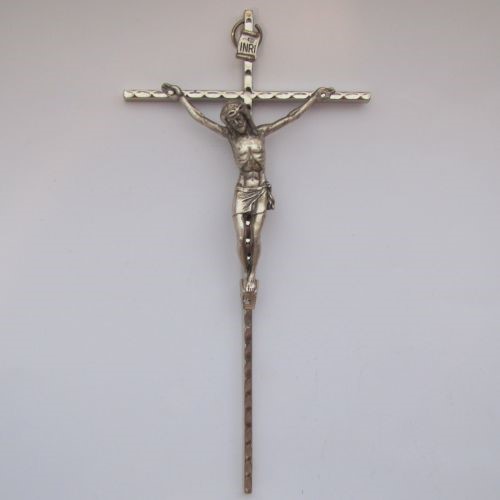 Krzyż wiszący - 25cm /srebrny (IT-51-250)