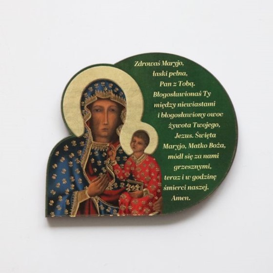 Plakietka z Matką Bożą Częstochowską (R-nadruk)