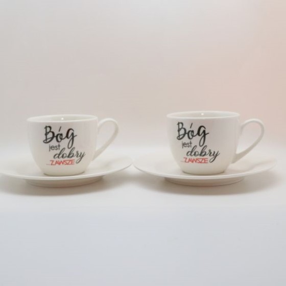 Filiżanka - Bóg jest dobry zawsze /komplet