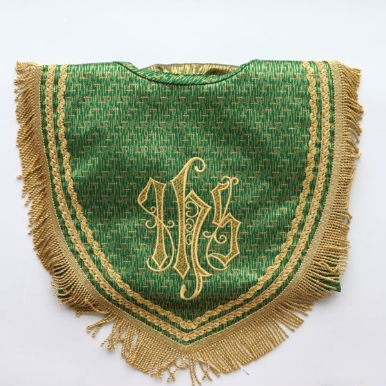 Kapa haftowana (K-801) /zielona - zwykła
