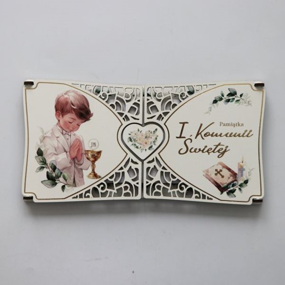 Kartka komunijna drewniana (KW-KND) N