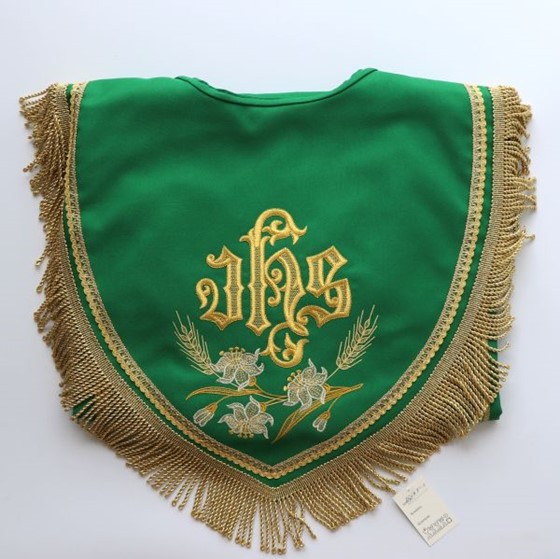 Kapa haftowana (K-802) /zielona - zwykła