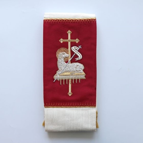 Stuła haftowana (H-089/05) Baranek
