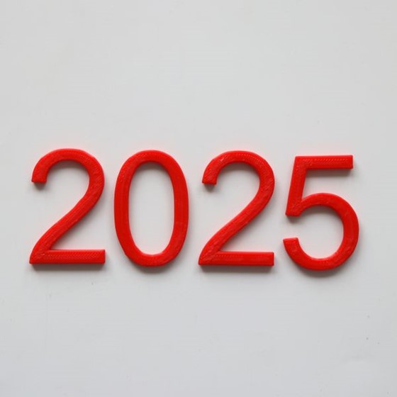 Cyferki do paschału "2025" /czerwone
