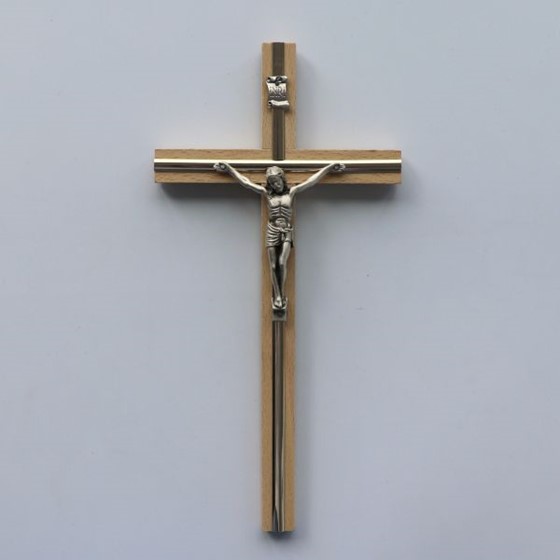 Krzyż wiszący - 20cm /drewniany (R-listwa-jasny)