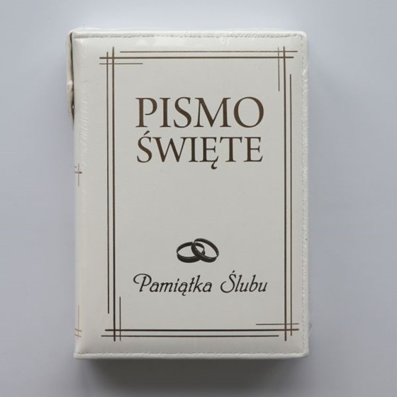 Pismo Święte /A6 - etui /białe Pamiątka Ślubu