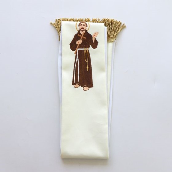 Stuła haftowana (K-211) Św. Franciszek