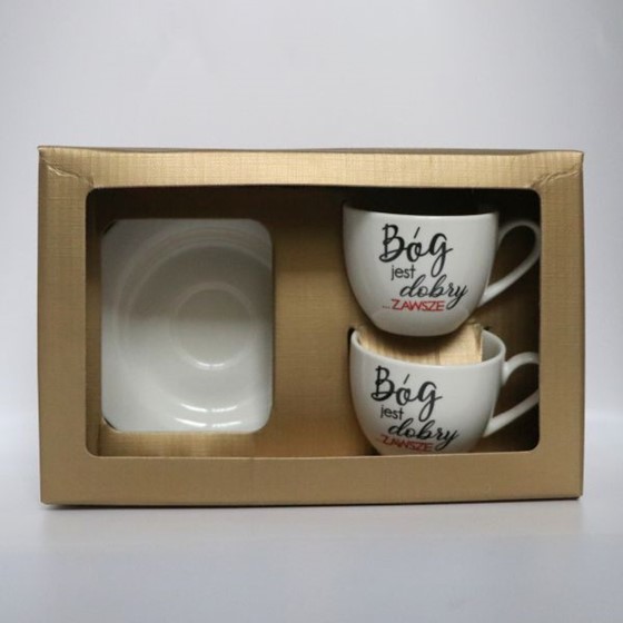 Filiżanka - Bóg jest dobry zawsze /komplet