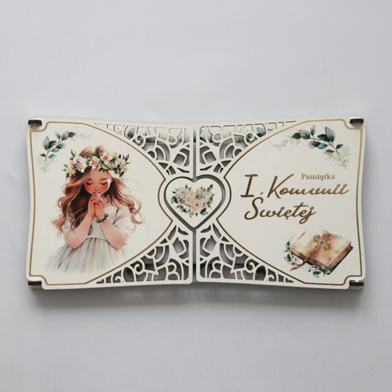 Kartka komunijna drewniana (KW-KND) R