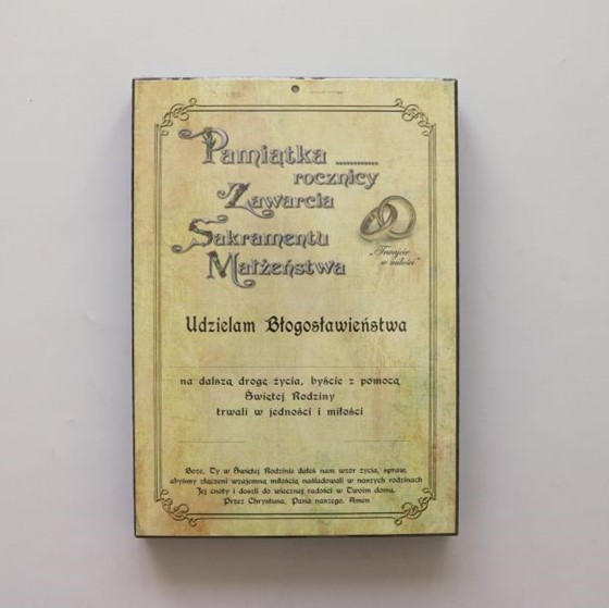 Pamiątka rocznicy ślubu (ALL-A5)