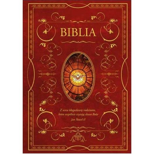 Biblia Domowa /A4 Duch Święty bordowy