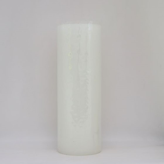 Świeca spalająca - wys. 24cm, śr.85mm (WOL-biała)