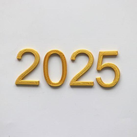 Cyferki do paschału "2025" /złote