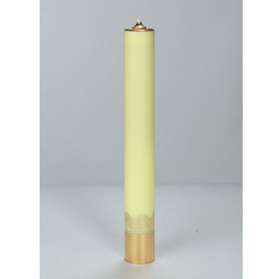 Świeca olejowa - wys. 31cm, śr.40mm /Żółta