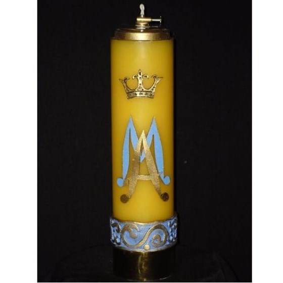Świeca olejowa - wys. 30cm, śr.80mm /Maryjna (WEB-151)