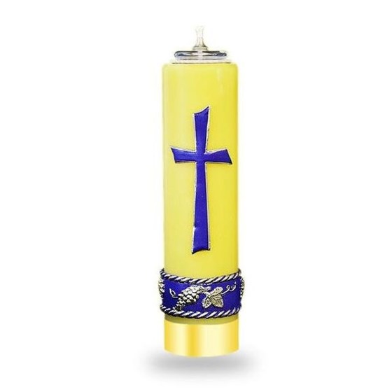 Świeca olejowa - wys. 30cm, śr.80mm /Krzyż + pas