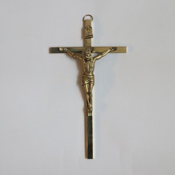Krzyż wiszący - 18cm /złoty (JSL-Z)