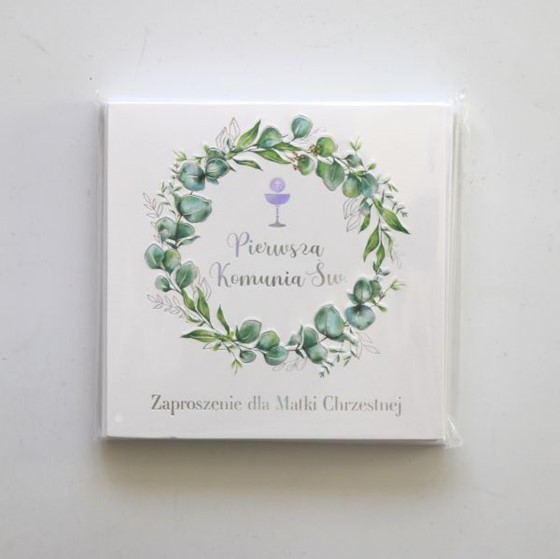 Zaproszenie na Komunię Świętą - Matka Ch. (KZK-KW)