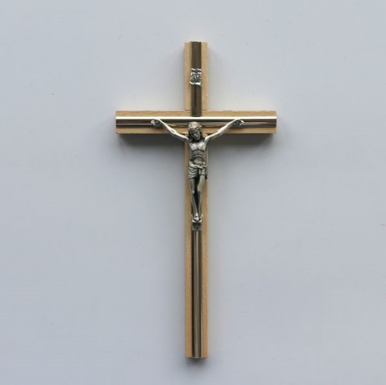 Krzyż wiszący - 20cm /drewniany (R-listwa jasny)