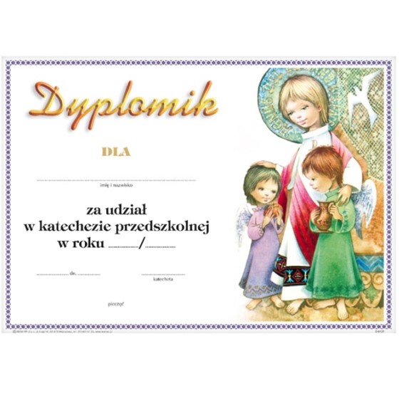 Dyplom ukończenia katechezy - "0" (K-013Z)