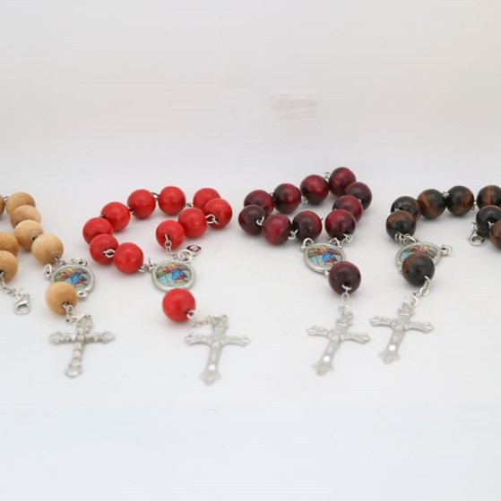Różaniec (SM-drewniany) dziesiątka gruba