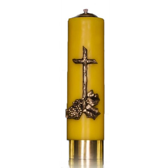 Świeca olejowa - wys. 30cm, śr.80mm (WG-A13) żółta