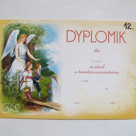 Dyplom ukończenia katechezy - Przedszkole (A-12)