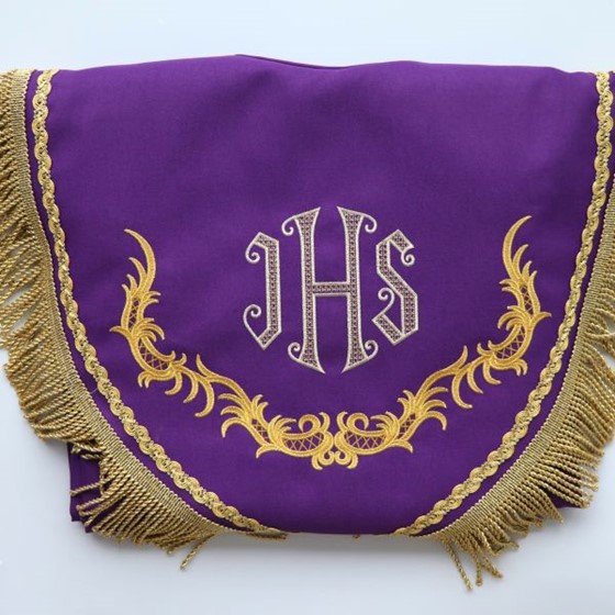 Kapa haftowana (K-810) /fioletowa - zwykła