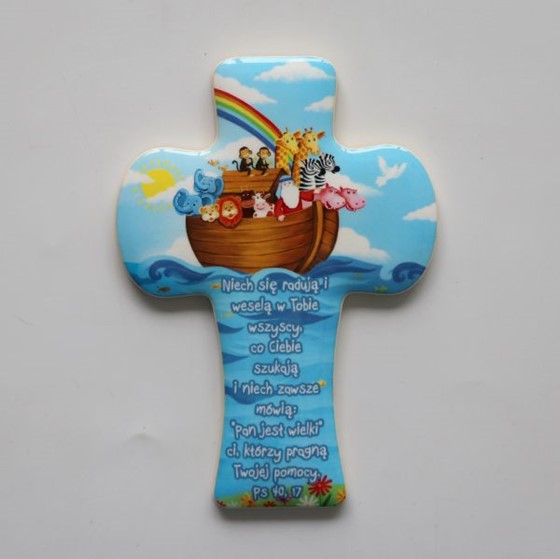 Krzyż ceramiczny z modlitwą (MG-Arka Noego)