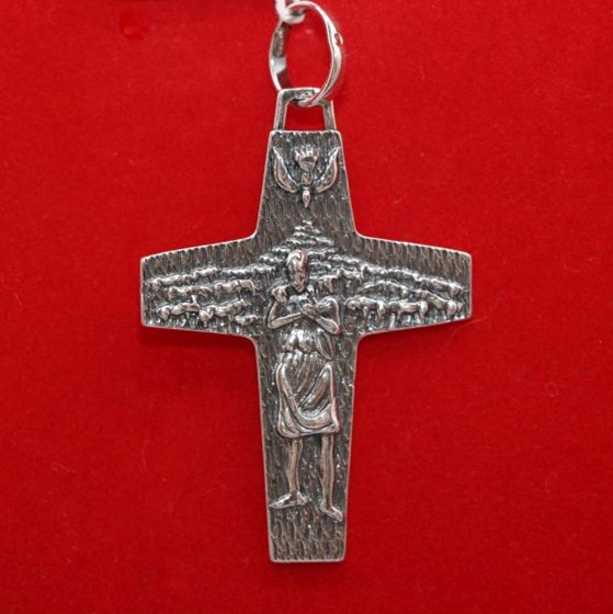 Krzyżyk srebrny - Dobry Pasterz (196)