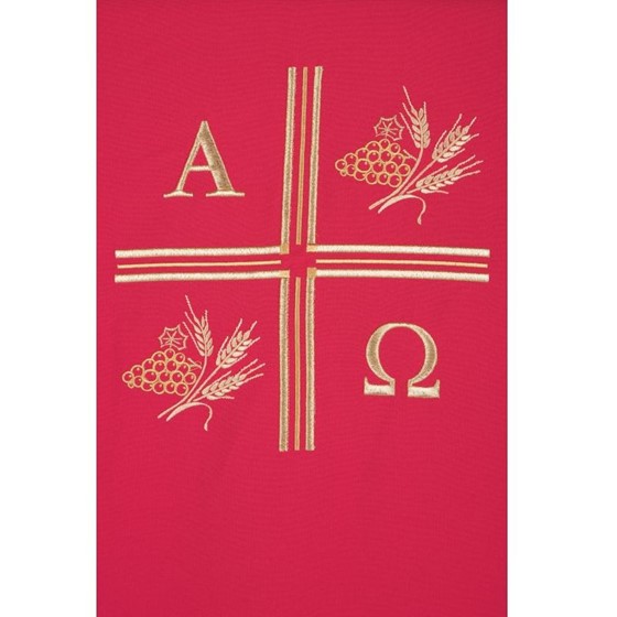 Ornat haftowany (H-18-7016-02) Krzyż Alfa i Omega