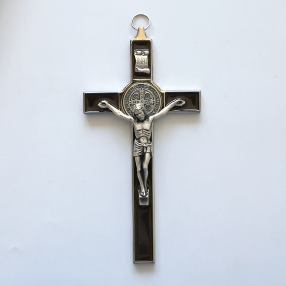 Krzyż wiszący - 19,5cm /Św. Benedykt-brązowy(KR)