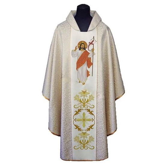Ornat haftowany (K-793 ) Jezus Zmartwych. - złoty