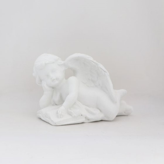 Figura Anioła Stróża leżącego (M-7010 biały)