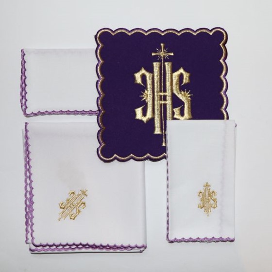 Bielizna haftowana (H-029) fioletowa