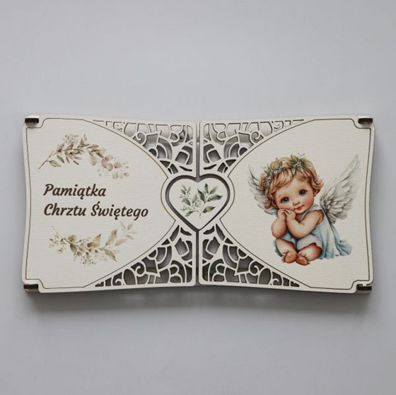 Kartka chrzcielna drewniana (KW-KND) N