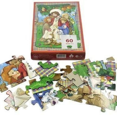 Puzzle - Jezus wśród dzieci /60 elementów (SAND)