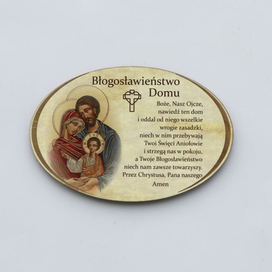 Plakietka "Błogosławieństwo domu" z modlitwą (R)