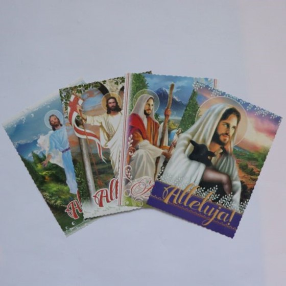 Kartki - religijne (tekst; brokat) AG