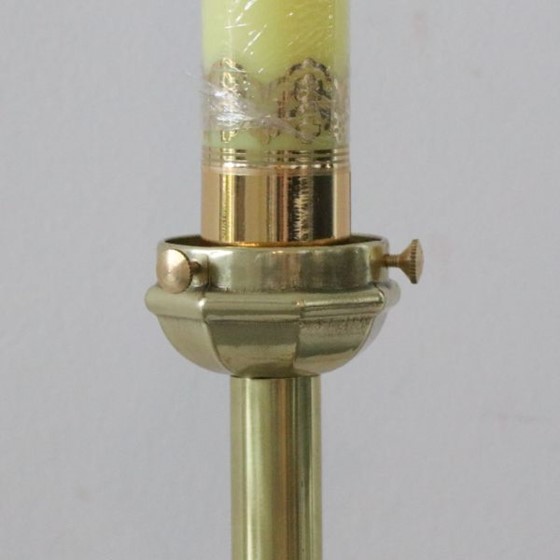 Lichtarz mosiężny pojedynczy ze świecą - 117cm /OB