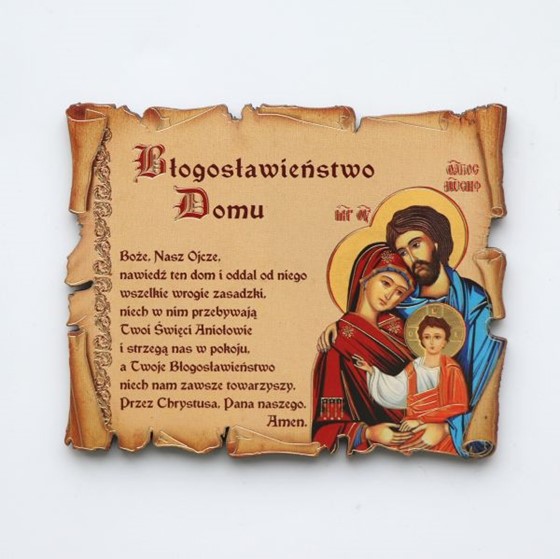 Plakietka "Błogosławieństwo domu" z modlitwą (R)
