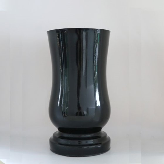 Wazon nagrobny /gładki - czarny